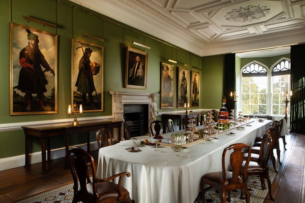 The long dining room at Auckland Castle