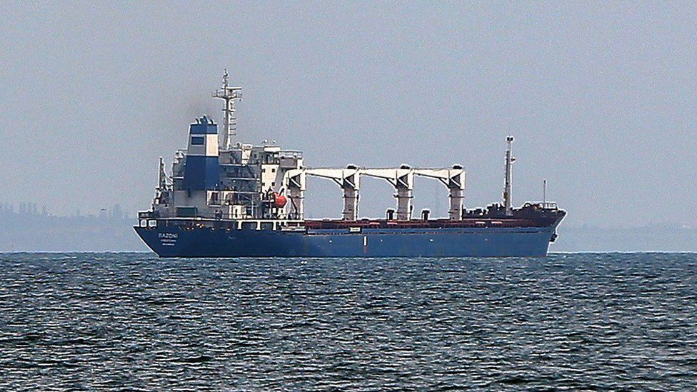 Ukraine war: First grain ship out of Ukraine cleared to sail to Lebanon -  BBC News