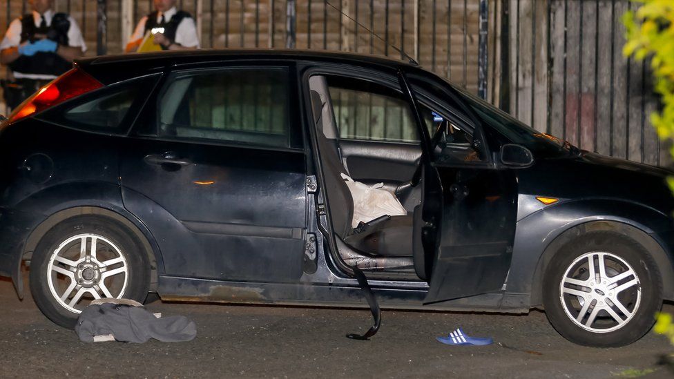 The car in which Dan Murray had been travelling when he was murdered