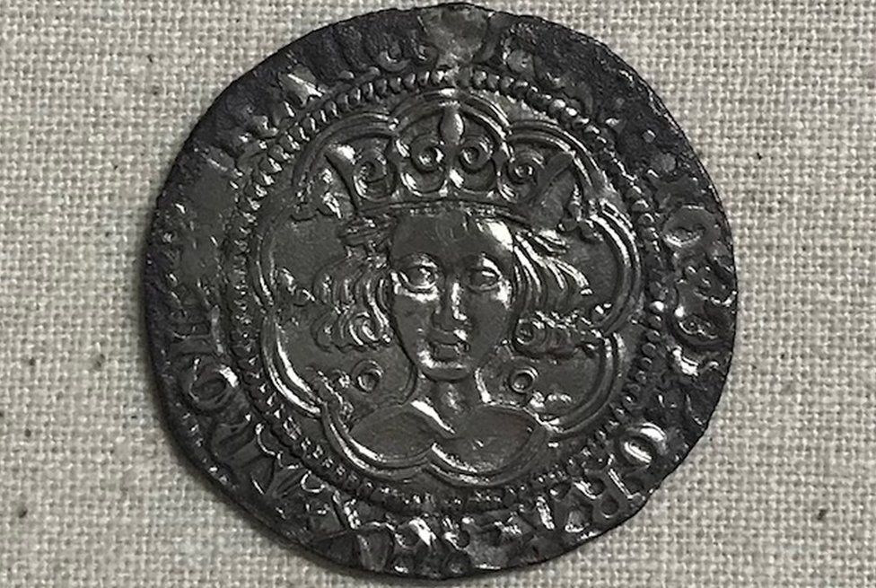 One of the Henry VI-era silver groats found in Tynan
