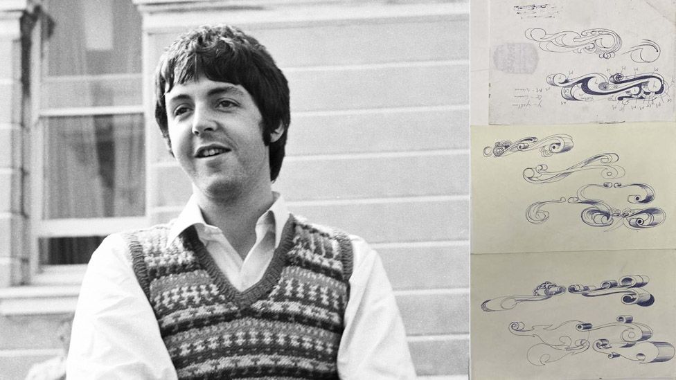 Paul McCartney with sketch