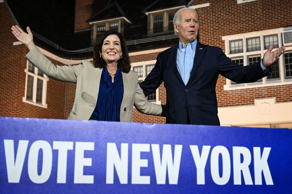Biden and Hochul in New York