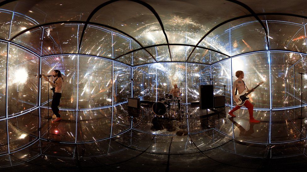360-degree images from Biffy Clyro's 'Flammable' VR video