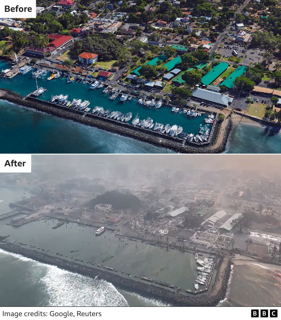 Hawaii fire: Maps and before and after images reveal Maui devastation ...