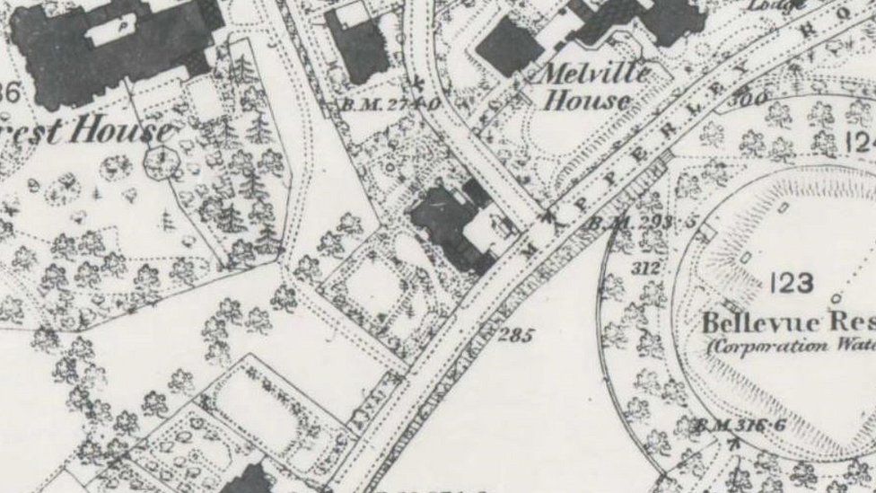 Map of area in 1890