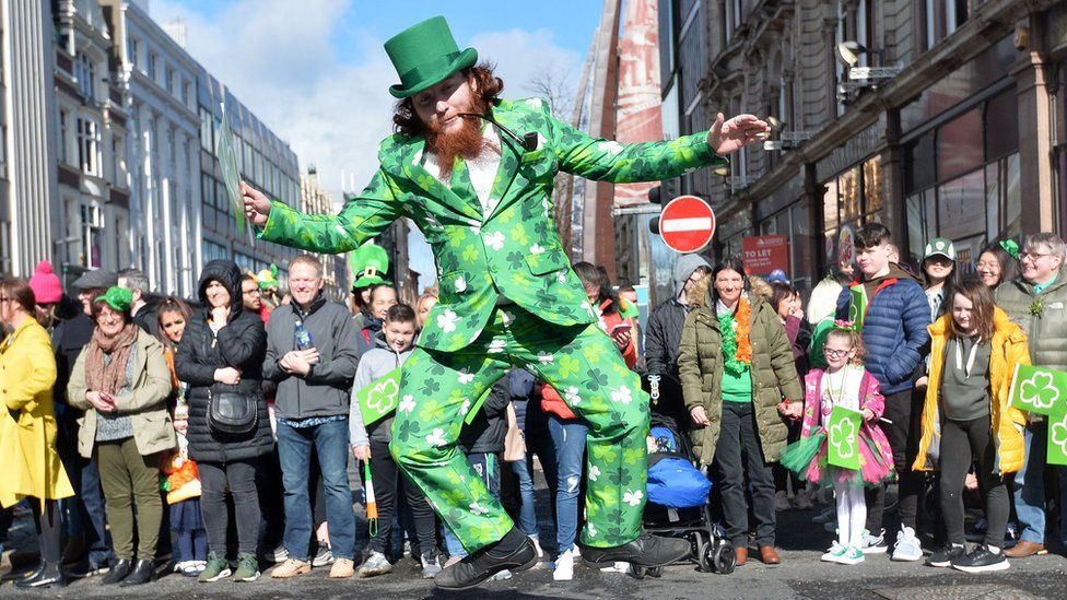St Patrick's Day in Belfast in 2019