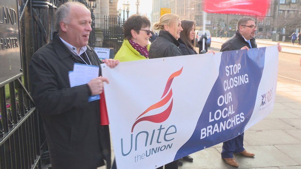 Unite protest in Edinburgh