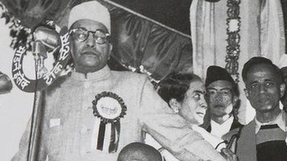 Dr Ambedkar, left, at the Fourth Conference of the World Fellowships of Buddhists, held in 1956 in Nepal
