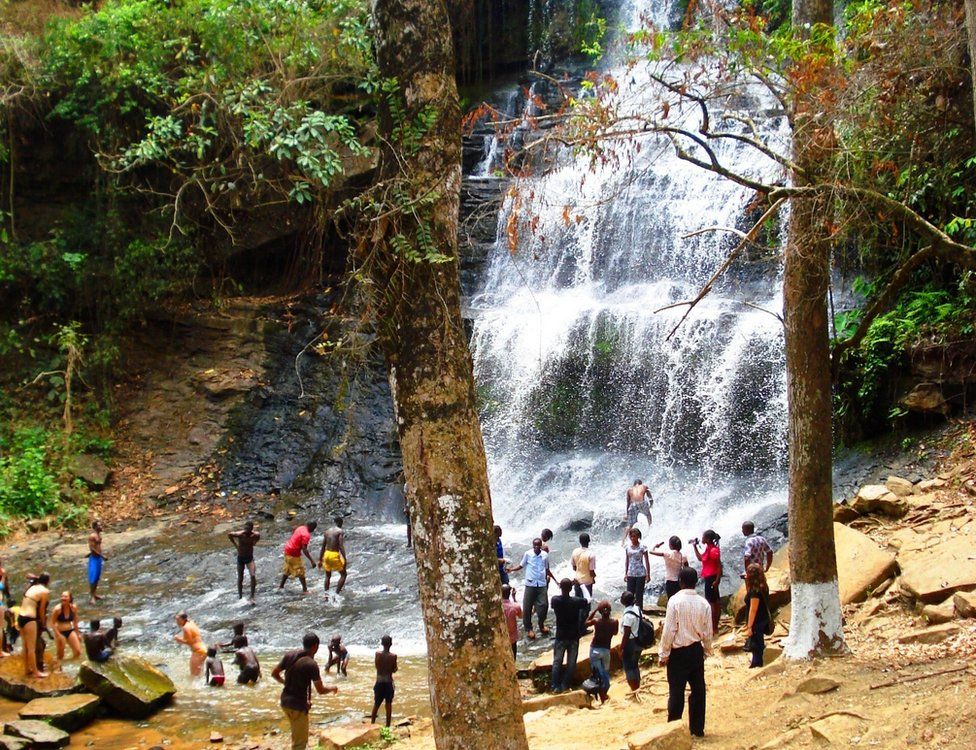 Kintampo waterfall, pictured in 2010
