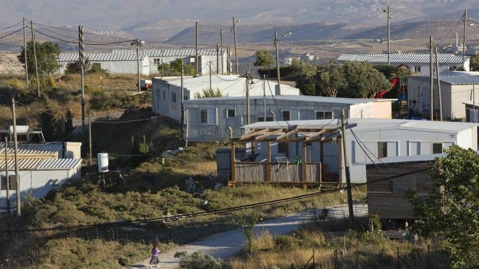 Amona, an unauthorised Israeli outpost in the West Bank