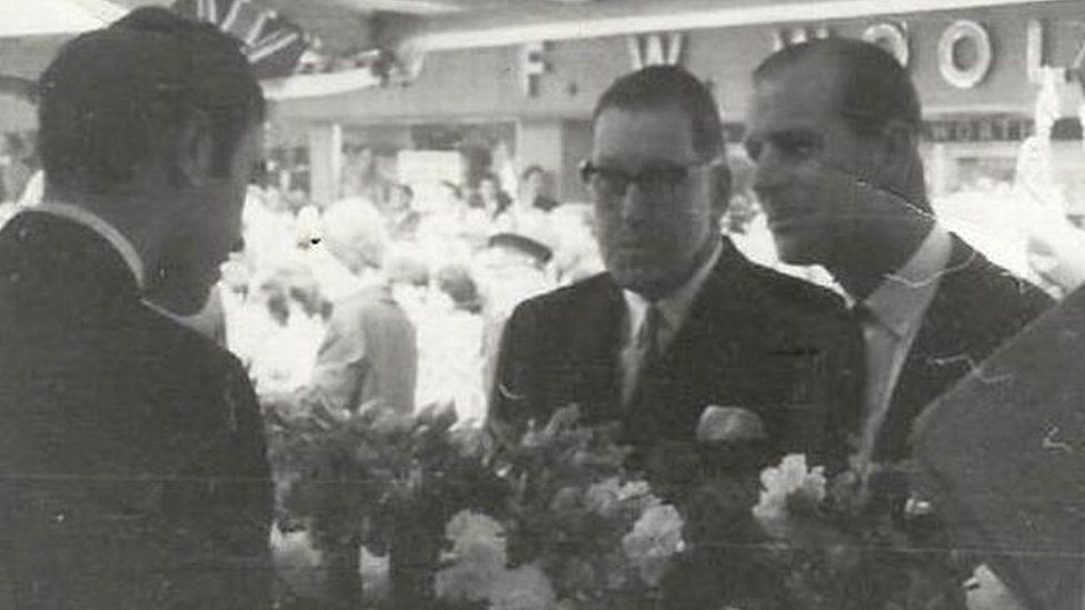 Billy Sutton met the Duke of Edinburgh at the opening of the Bullring market in 1964
