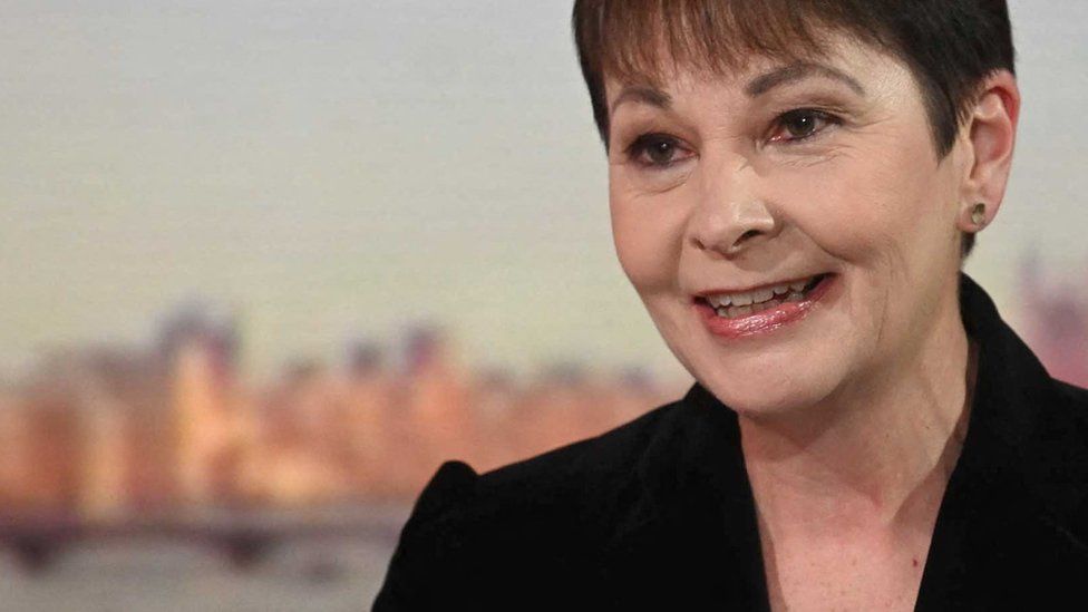 British Green Party MP Caroline Lucas appears on BBC Sunday Morning