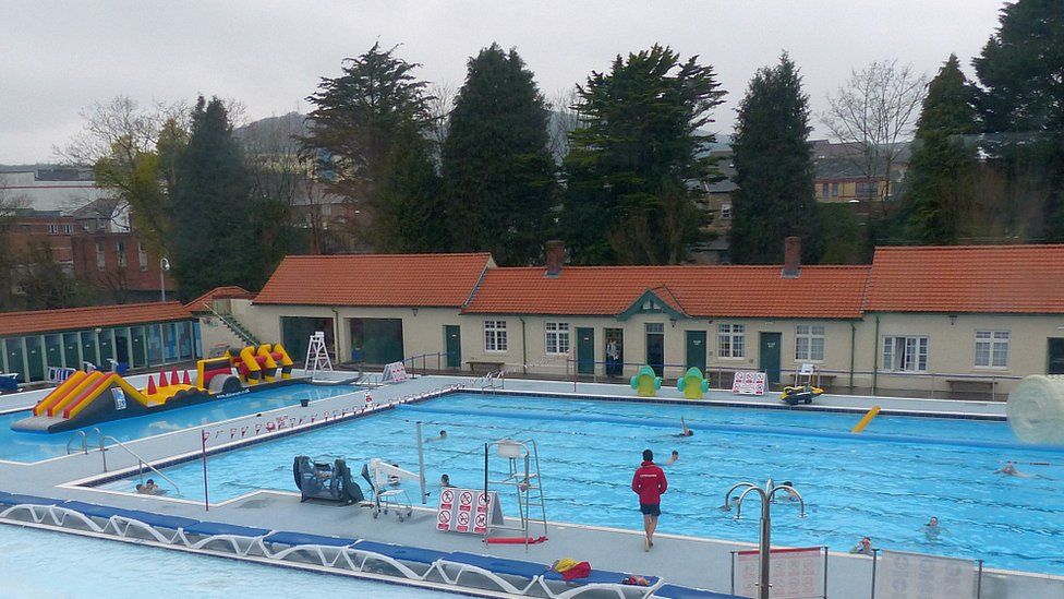 The lido before the flood damage