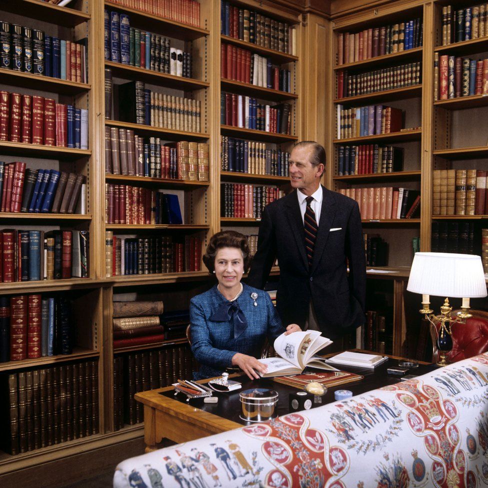 Queen Elizabeth II and the Duke of Edinburgh during their traditional summer break at Balmoral Castle