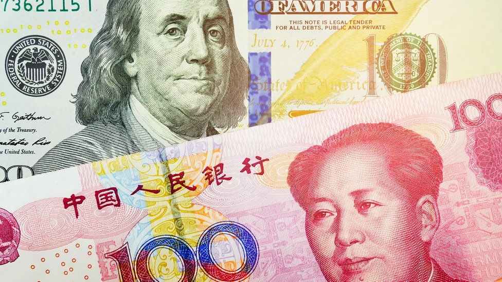 US and China currencies
