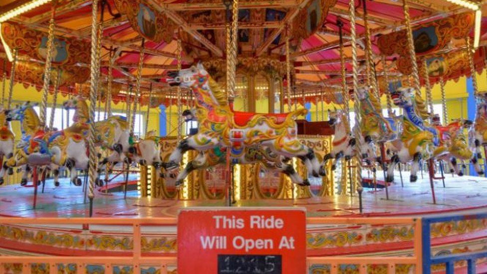 The carousel at Pleasure Island