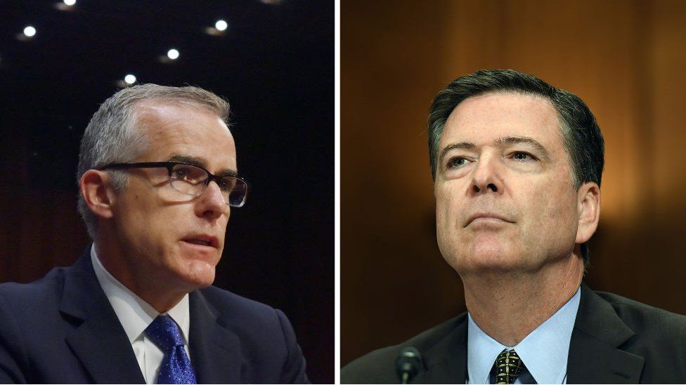 Andrew McCabe and James Comey