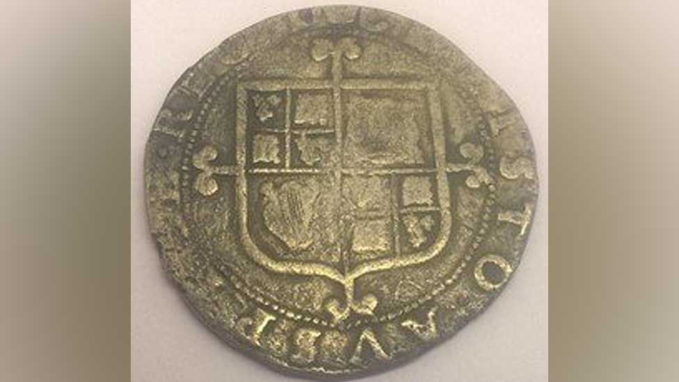 Silver Charles II half crown