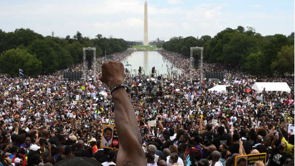 Some 250,000 supporters gathered in DC for the 2020 March on Washington