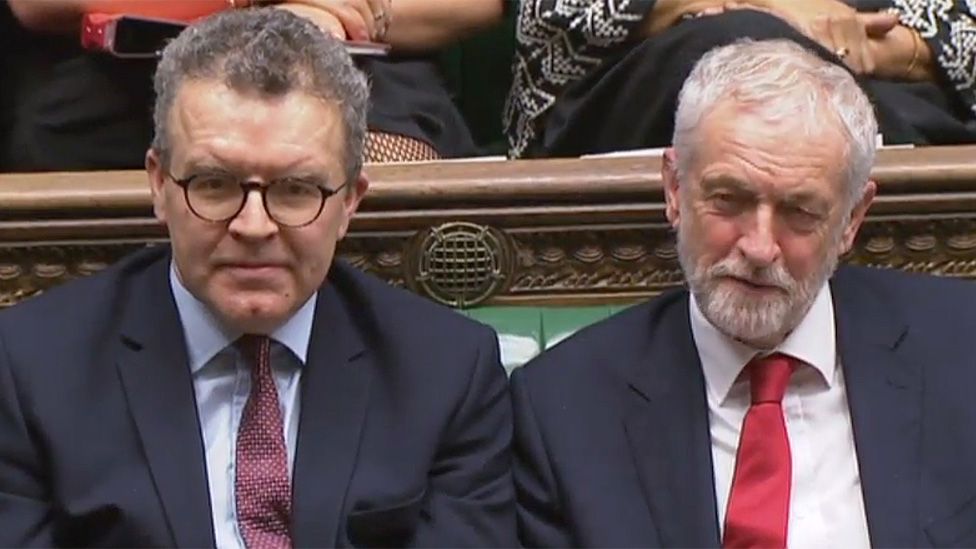 Tom Watson and Jeremy Corbyn in the Commons