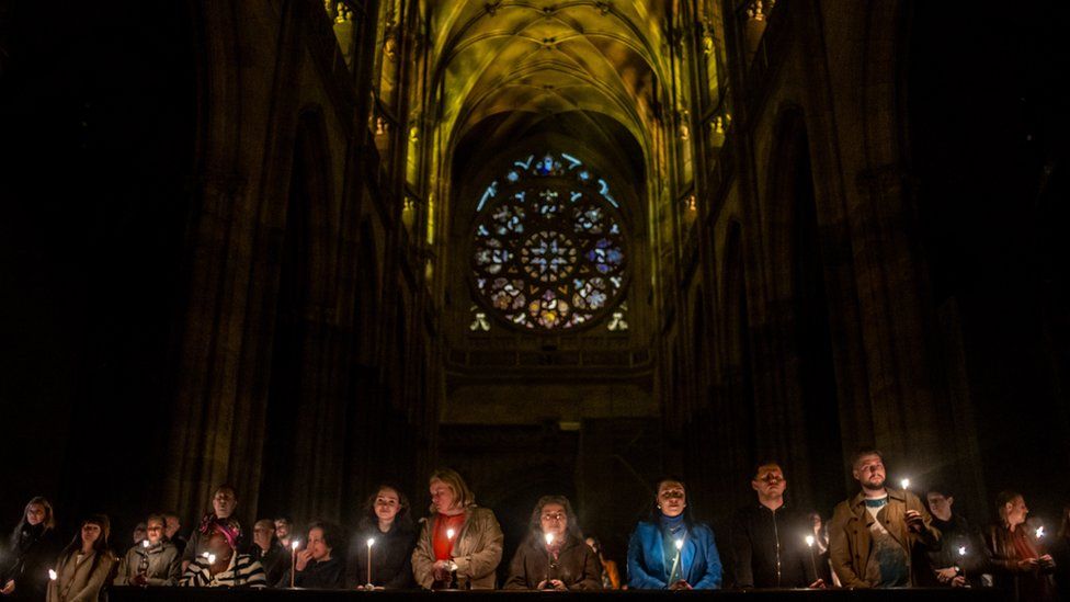 Easter service in Prague