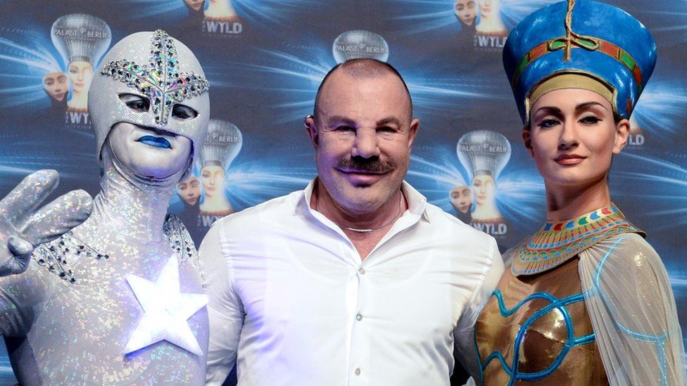 Thierry Mugler is pictured at a dress rehearsal for his show The Wyld - Not of this world in 2014