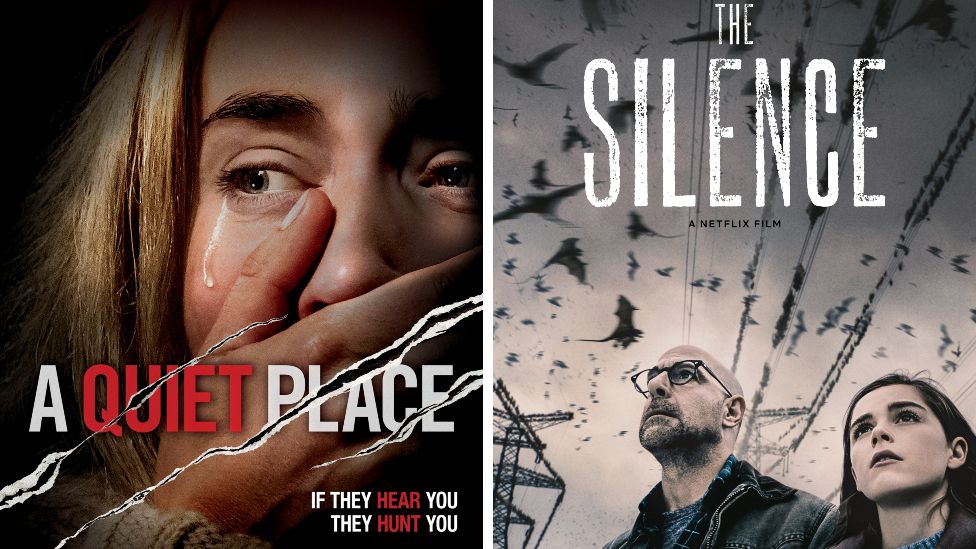 Постеры фильмов «Тихое место» и «Молчание»