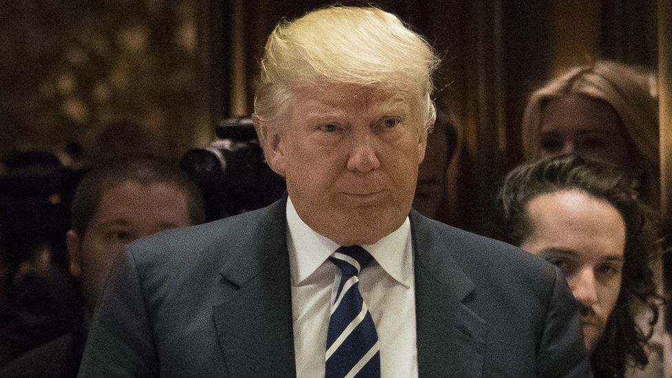 US President-elect Donald Trump at Trump Tower in New York City, 13 December 2016