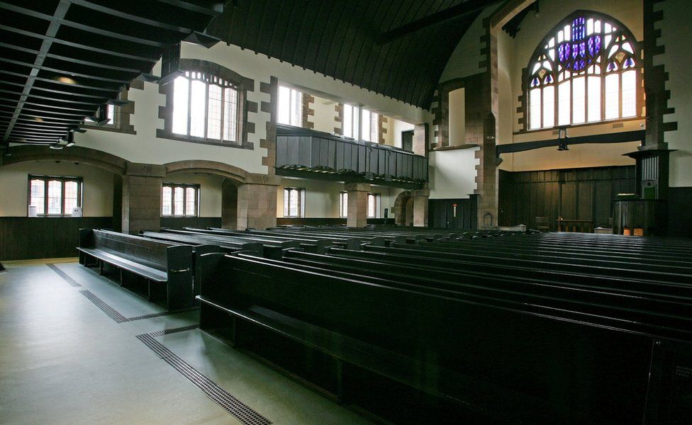 The interior of Queen's Cross church