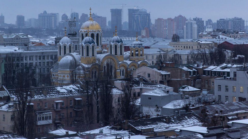 An aerial view of Kyiv
