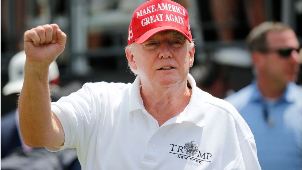 Trump golfing in July