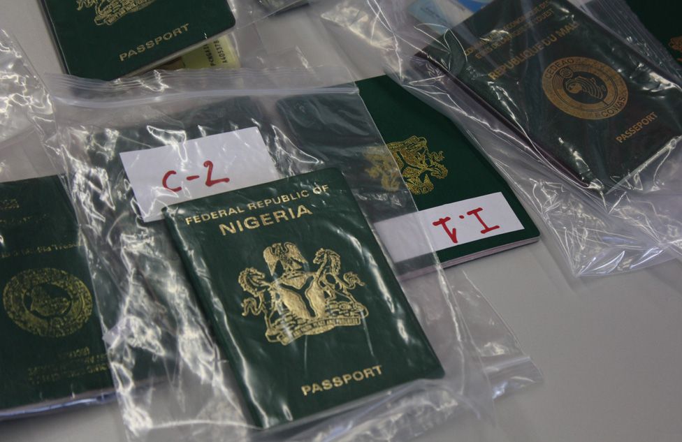 Passports bagged as evidence