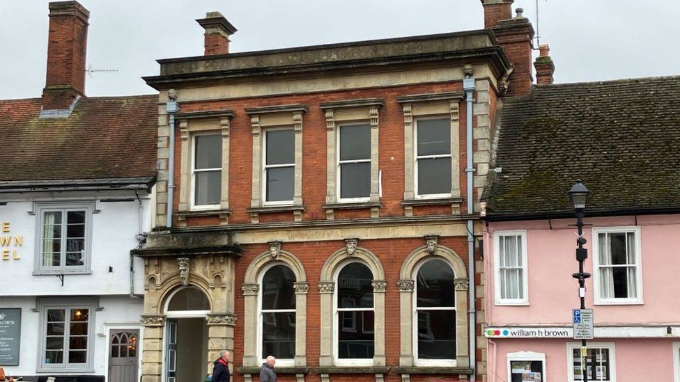 The empty building where Barclays bank used to be