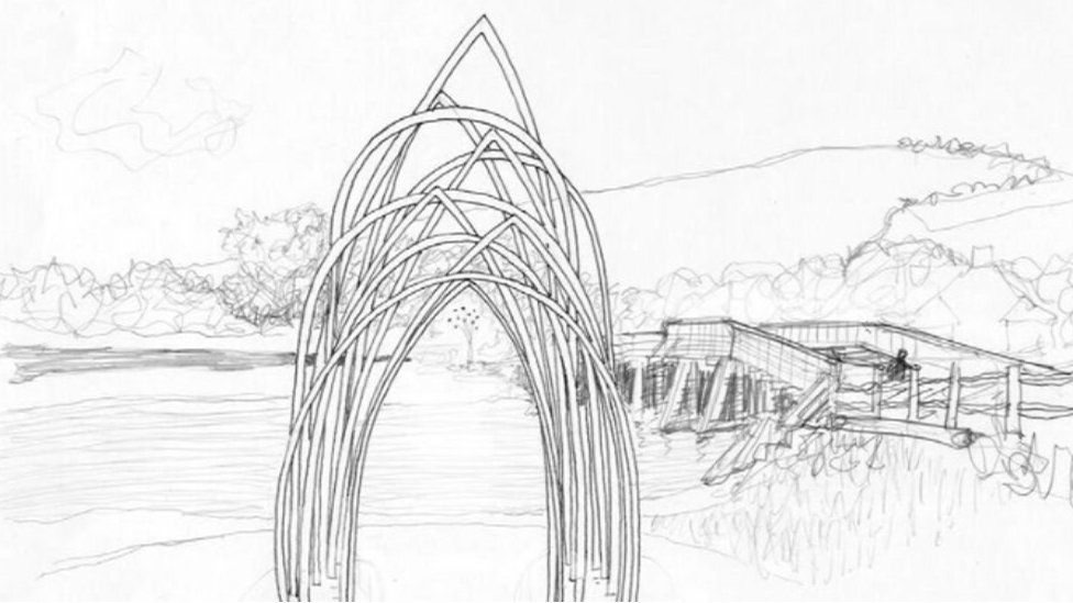 Shoreham aircrash memorial sculptures to honour victims BBC News