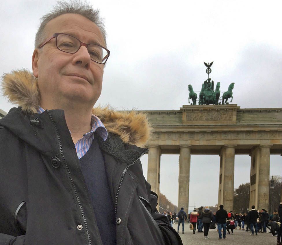 Adrian Goldberg at the Brandenburg Gate