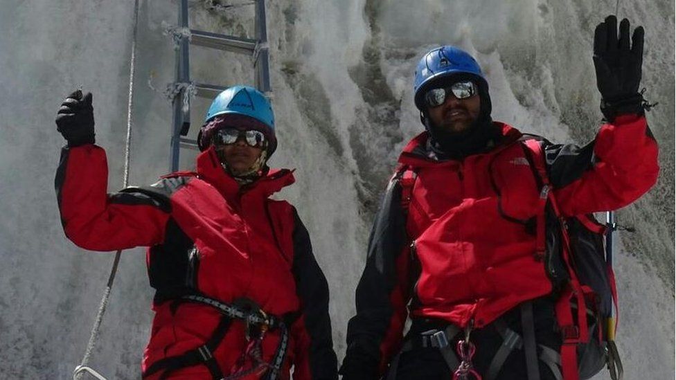 The Rathod couple on Everest