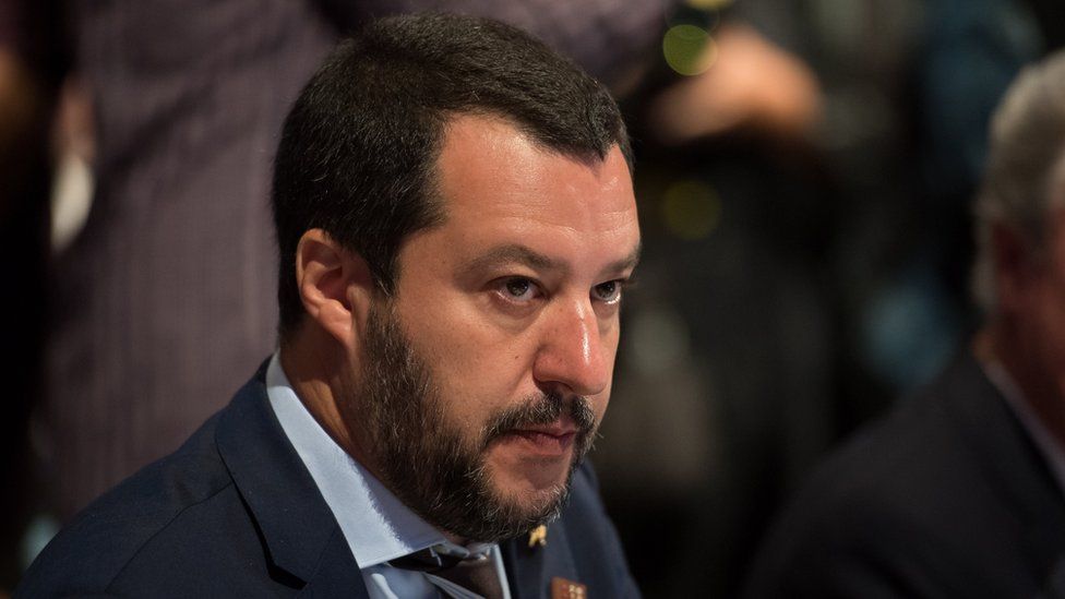 Italian Interior Minister Matteo Salvini attends the informal meeting of justice and home affairs ministers at the Congress in Innsbruck, Austria, 12 July 2018
