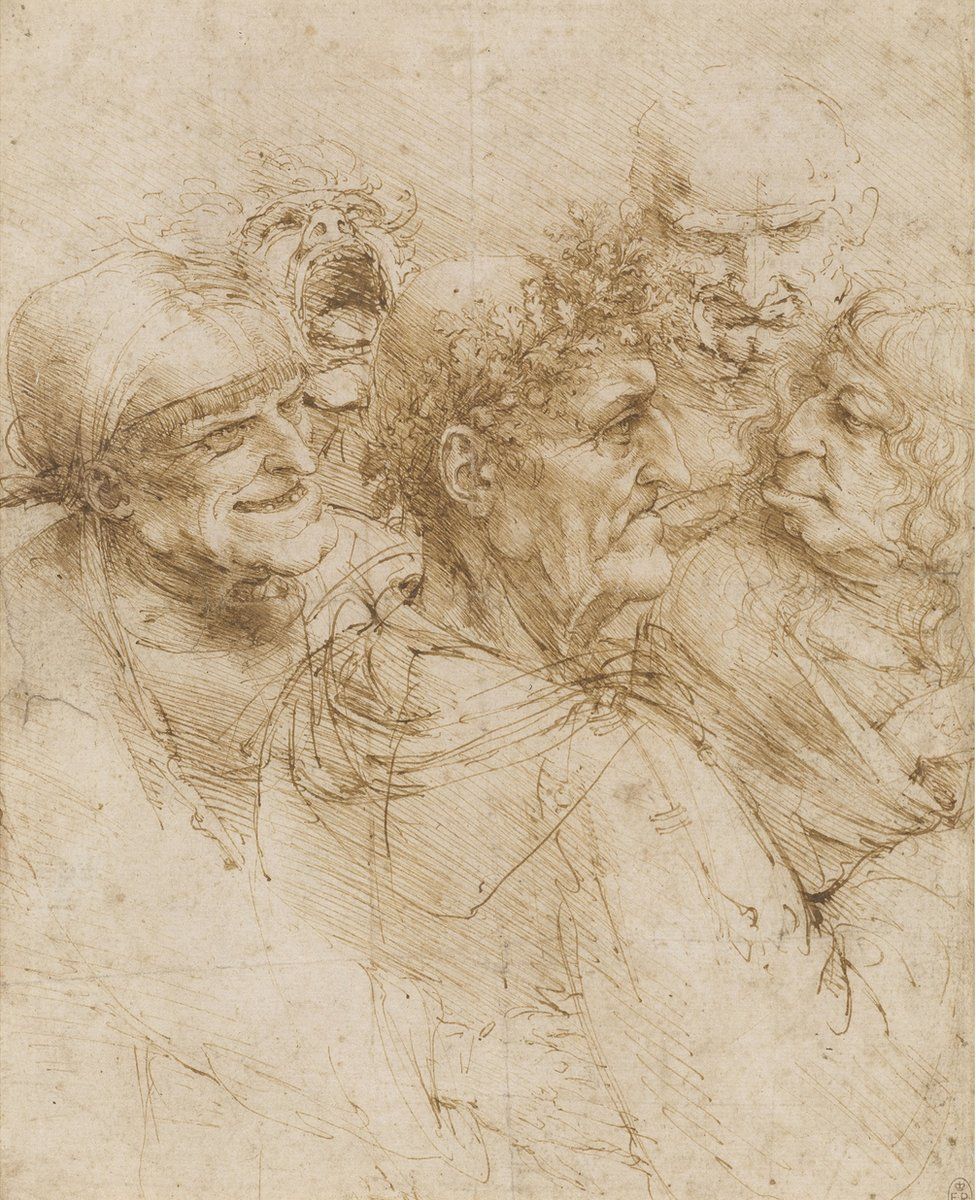 The drawing A man tricked by Gypsies by Leonardo Da Vinci