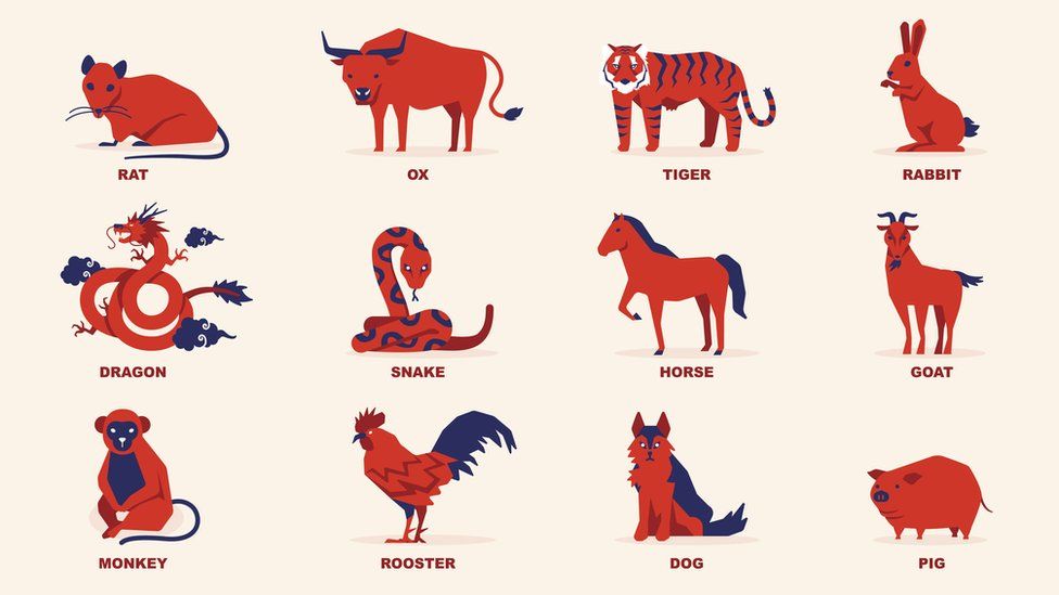 12 animals in Chinese Zodiac