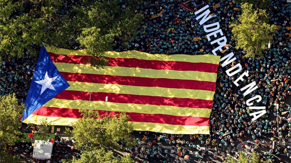 Independence protest in Catalonia