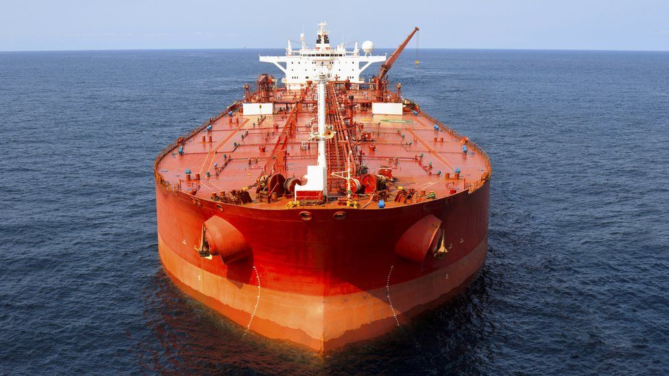Stock image of an oil tanker