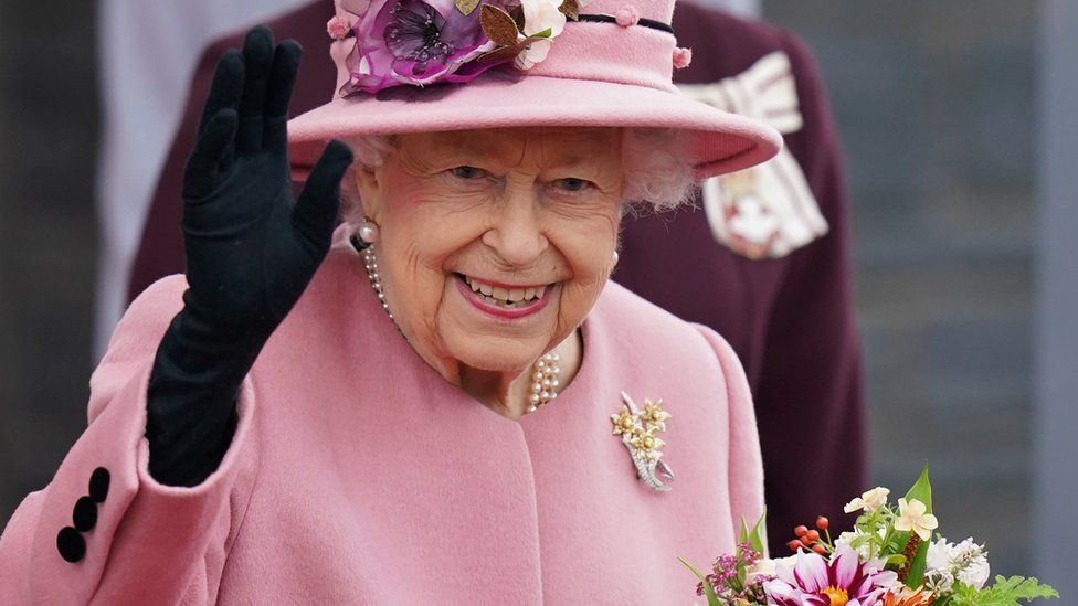 The Queen at the Senedd in Cardiff on 14 October 2021