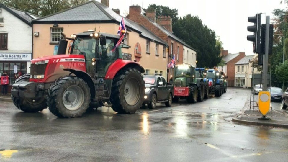 Farmers protest Melton Mowbray
