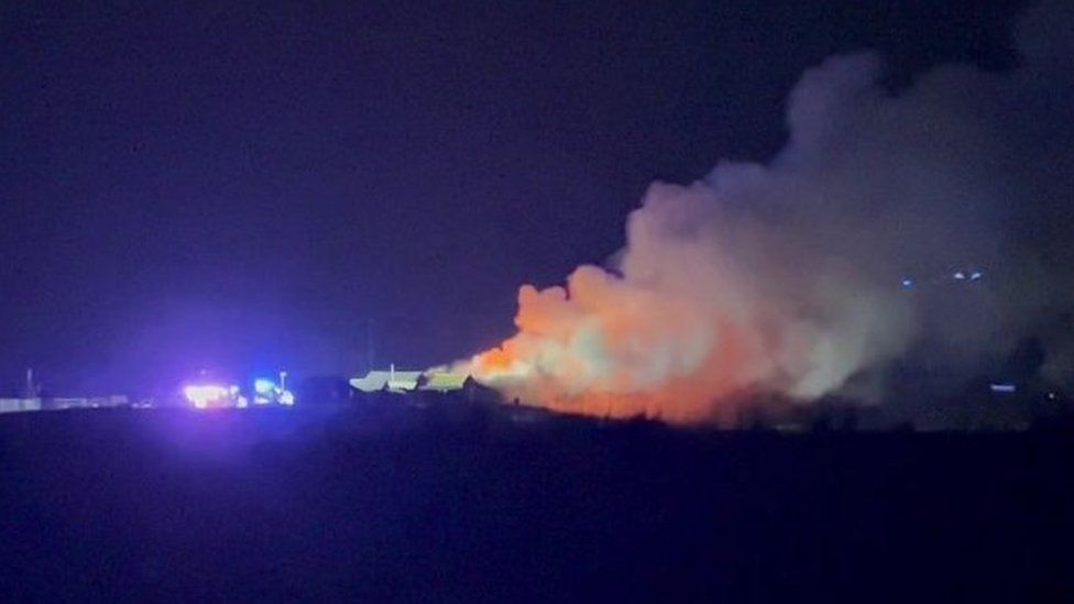 Fire at Blackshore Quay in Southwold