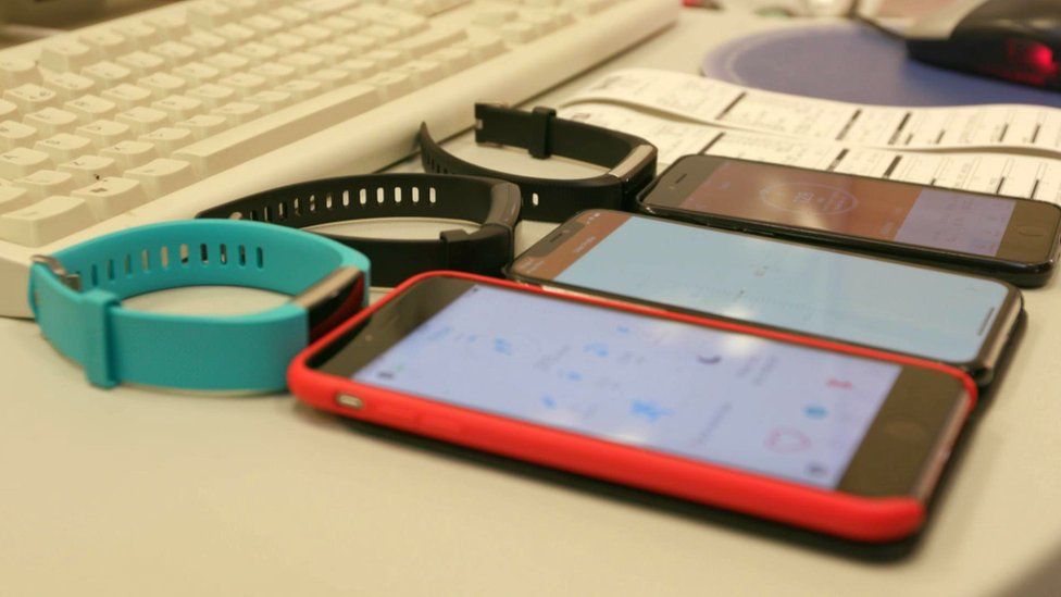 Fitness trackers and phones
