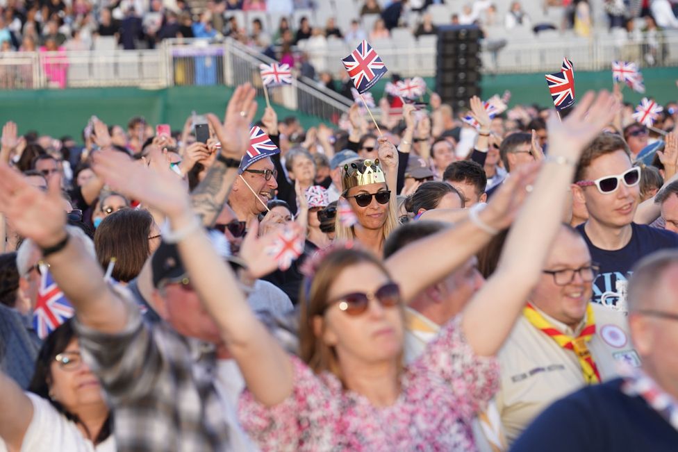 Crowds gather for the Coronation Concert held in the grounds of Windsor Castle, Berkshire, to celebrate the coronation of King Charles III and Queen Camilla