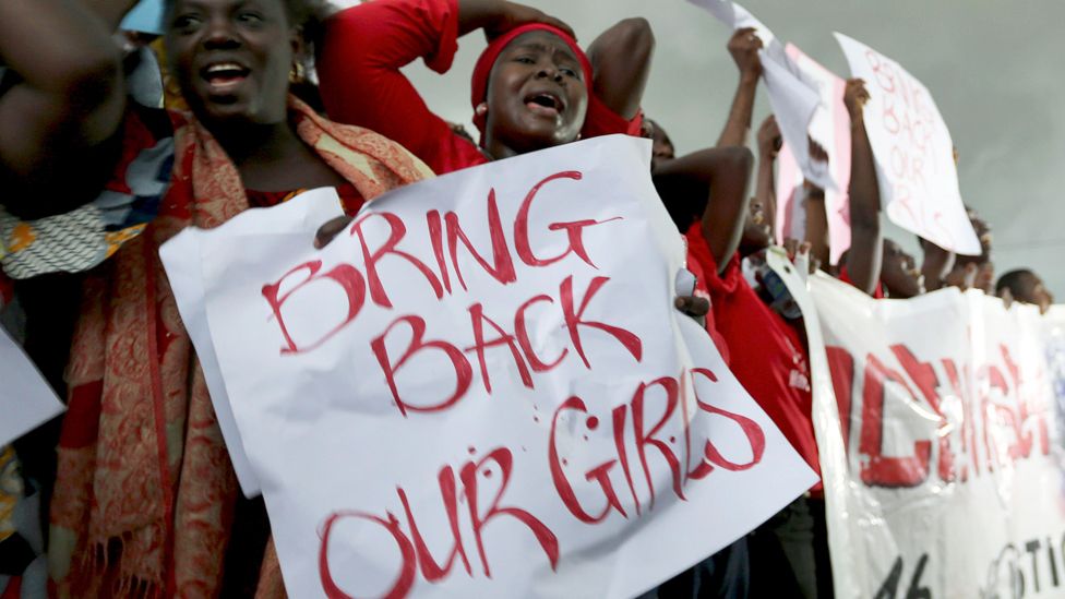 A Bring Back Our Girls protest in Abuja, Nigeria - April 2014