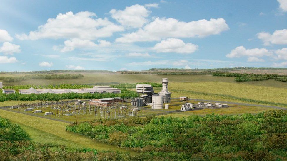 An artist's impression of Millbrook Power Station