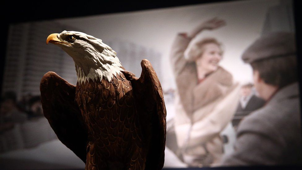 A Kaiser biscuit model of an American bald eagle gifted to Margaret Thatcher by Ronald Reagan