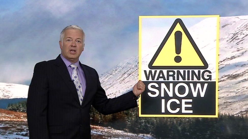 Derek Brockway with weather warning